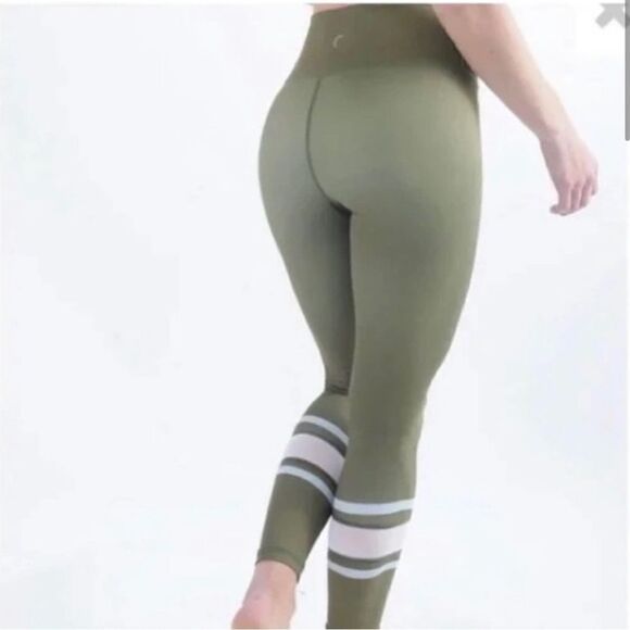 ZYIA Active Army Green Mesh Light N Tight High Rise Leggings Size Small - Picture 2 of 6